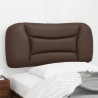 Cabecero de cama acolchado cuero sintético marrón 90 cm 1