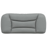 Cabecero de cama acolchado tela gris claro 80 cm 5
