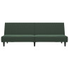 Sofá-cama de 2 lugares veludo verde-escuro 5