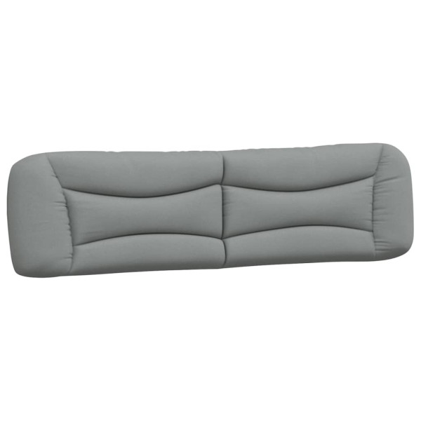 Cabecero de cama acolchado tela gris claro 200 cm M 2