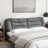 Cabecero de cama acolchado tela gris claro 200 cm 3