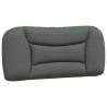 Cabecero de cama acolchado tela gris oscuro 90 cm 2