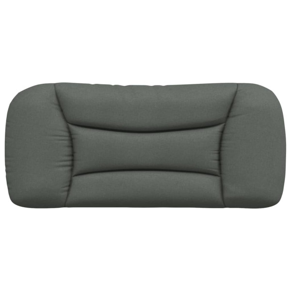 Cabecero de cama acolchado tela gris oscuro 90 cm M 5