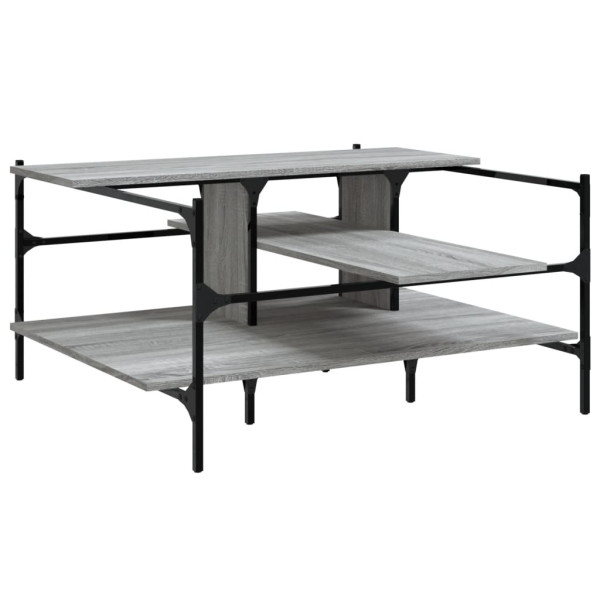 Mesa de centro madera de ingeniería gris Sonoma 100x100x48.5 cm M 2