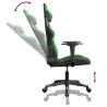 Silla gaming de masaje cuero sintético negro y verde 5