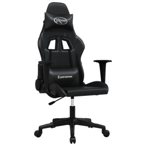 Silla gaming con masaje cuero sintético negro H