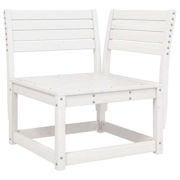 4 pcs conjunto lounge de jardim madeira de pinho maciça branco M 3