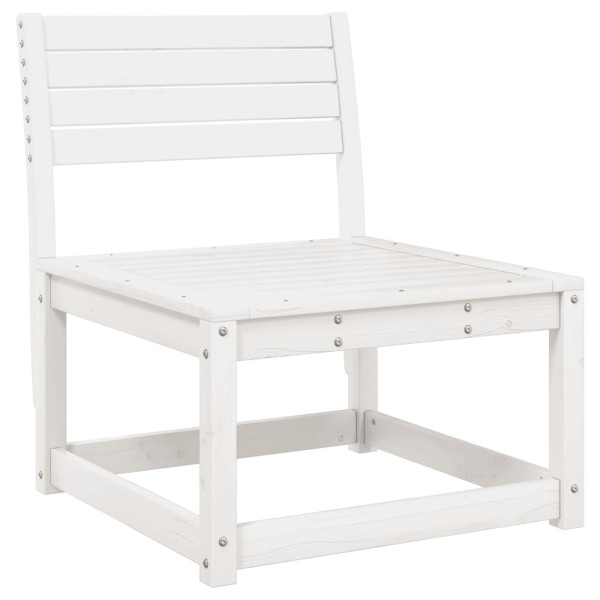 4 pcs conjunto lounge de jardim madeira de pinho maciça branco M 5
