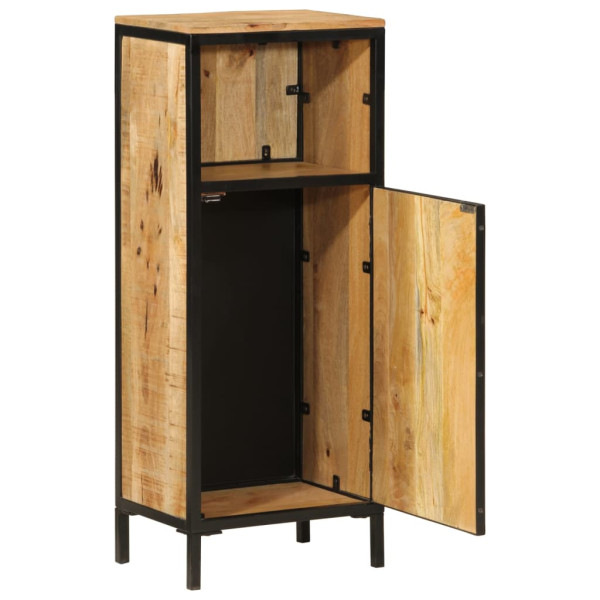 Mueble de baño madera maciza de mango y hierro 40x27x90 cm M 2