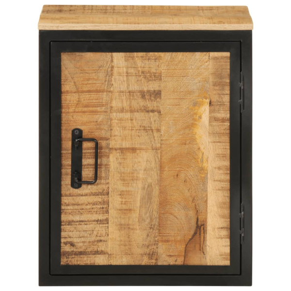 Mueble de baño madera maciza de mango y hierro 40x30x50 cm M 3