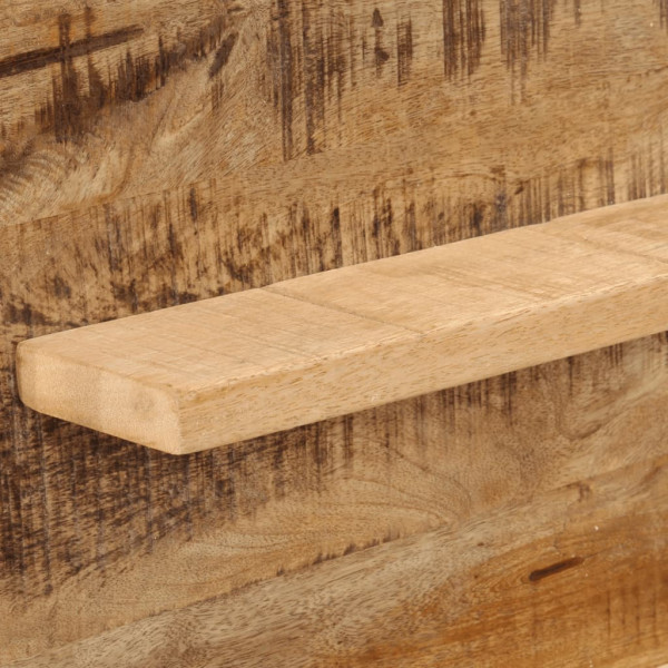 Espejo con estantes madera maciza de mango y vidrio 80x8x55 cm M 5