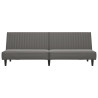 Sofá-cama de 2 lugares couro artificial cinzento 5