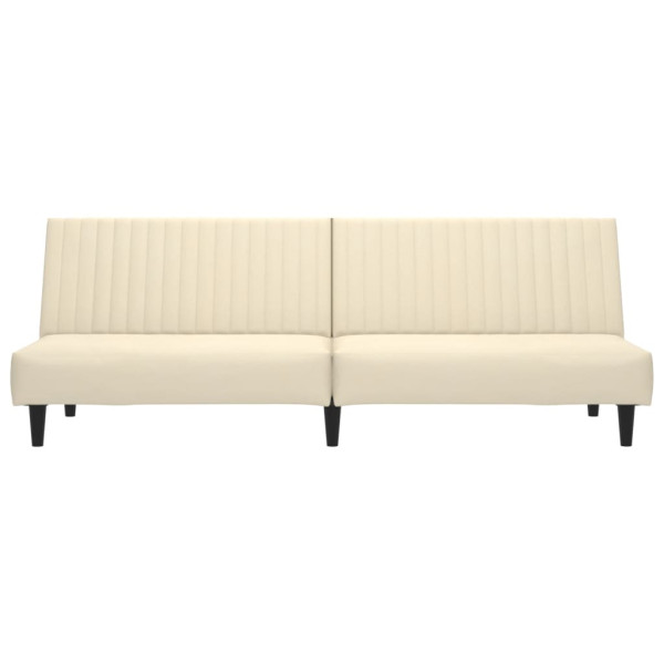 Sofá-cama de 2 lugares veludo cor creme M 5