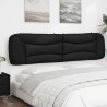 Cabecero de cama acolchado cuero sintético negro 200 cm 4