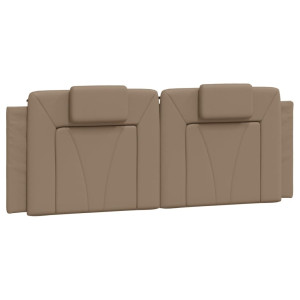Cabecero de cama acolchado cuero sintético capuchino 120 cm H