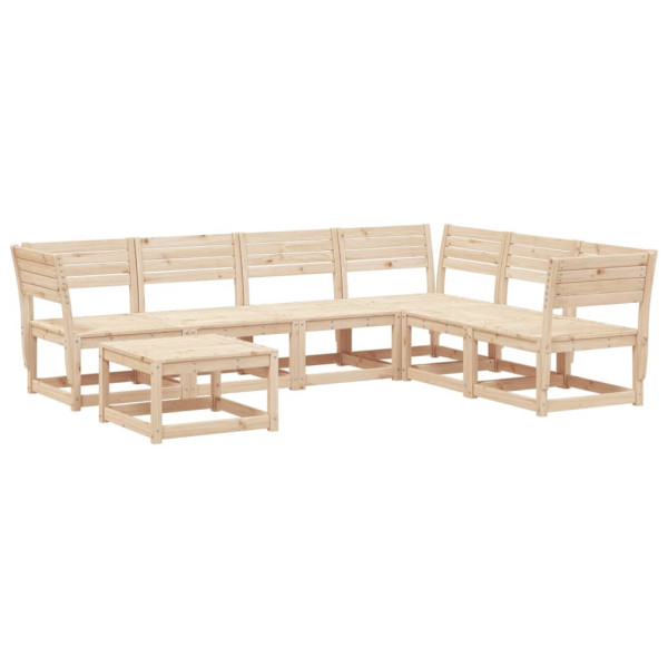 Conjunto de mobília de jardim 7 peças madeira maciça de pinheiro M 2
