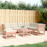 7 pcs conj. lounge jardim com almofadões madeira douglas maciça 1