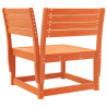 Juego de muebles jardín 7 pzas madera maciza pino marrón cera 4