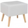 Mesas-de-cabeceira 2 pcs 40x35x40 cm couro artificial branco 4