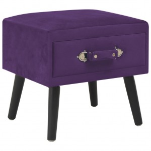 Mesas-de-cabeceira 2 pcs 40x35x40 cm veludo roxo-escuro H