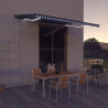 Toldo con LED y sensor de viento azul y blanco 500x300 cm 1