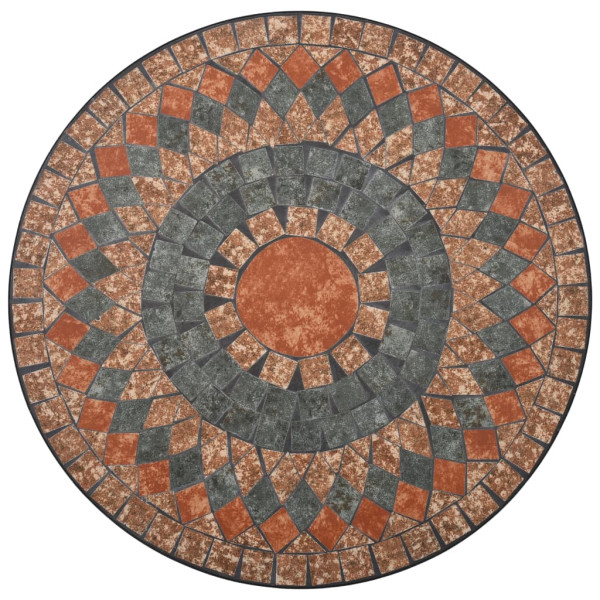 3 pcs conjunto bistro mosaico azulejos cerâmica laranja/cinza M 4