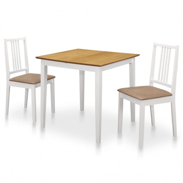 3 pcs conjunto de jantar MDF branco D