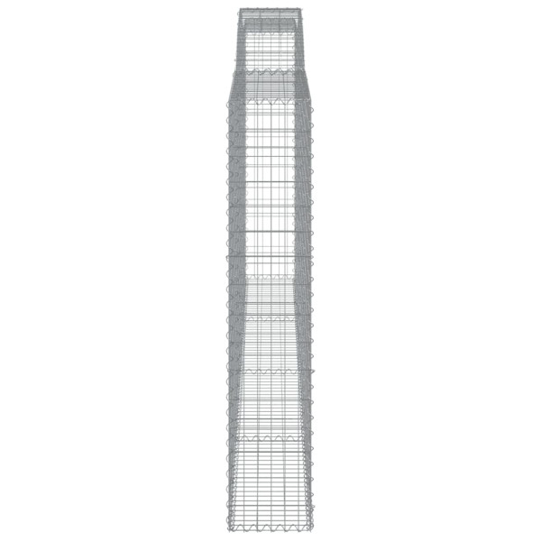 Cestas gaviones 5 uds forma de arco hierro 400x30x160/180 cm M 5