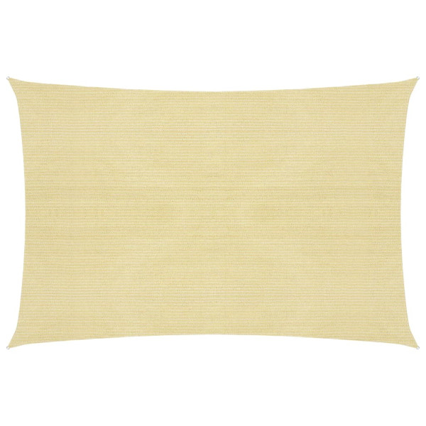 Toldo de vela rectangular HDPE 4x6 m beige M 2