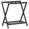 Soporte para maletas bambú negro 68x38x58 cm 2