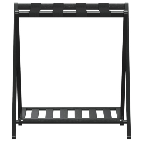 Soporte para maletas bambú negro 68x38x58 cm M 3