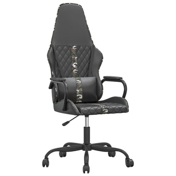 Silla gaming cuero sintético negro y camuflaje M 2