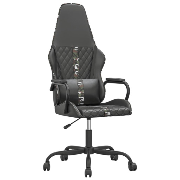 Cadeira gaming massagens couro artificial camuflagem e preto M 2