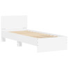 Estrutura de cama com cabeceira e luzes LED 75x190 cm branco 3