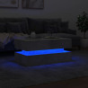 Mesa de centro con luces LED gris hormigón 90x50x40 cm 5