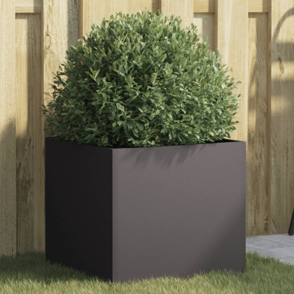 Jardinera de acero laminado en frío negro 42x40x39 cm D