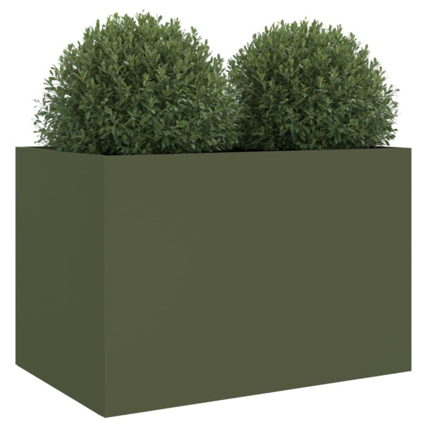 Jardinera de acero laminado en frío verde oliva 62x40x39 cm M 4
