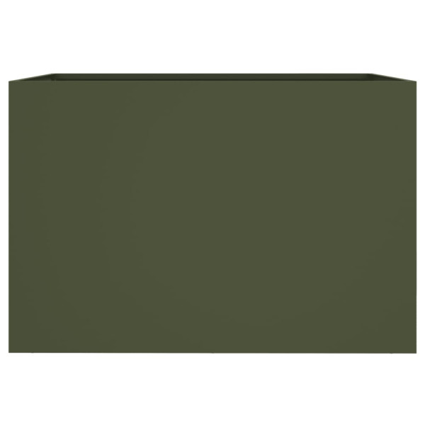 Vaso/floreira 62x40x39 cm aço verde azeitona M 5