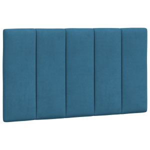 Almofadão de cabeceira 90 cm veludo azul H
