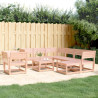 8 pcs conjunto lounge de jardim madeira de douglas maciça 1