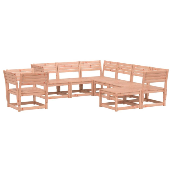 8 pcs conjunto lounge de jardim madeira de douglas maciça M 2