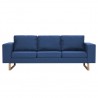 2 pcs conjunto de sofás tecido azul 5