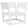 8 pcs conjunto lounge de jardim pinho maciço branco 3