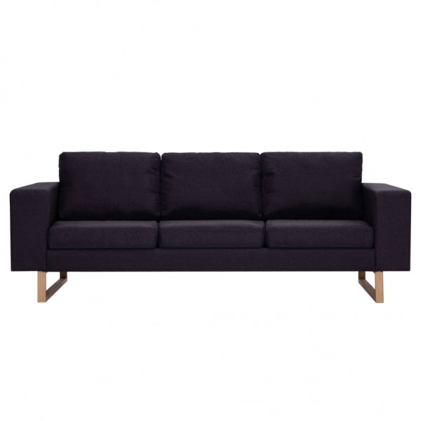 2 pcs conjunto de sofás tecido preto M 5