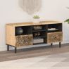 Mueble de TV madera maciza de mango 100x33x46 cm 3