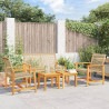 Juego de bistro de 5 piezas ratán PE beige y madera de acacia 1