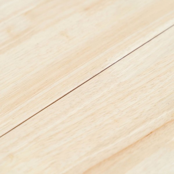 Juego de comedor 5 piezas madera maciza de caucho blanco marrón M 2