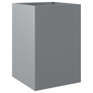 Vaso/floreira 52x48x75 cm aço galvanizado prateado H
