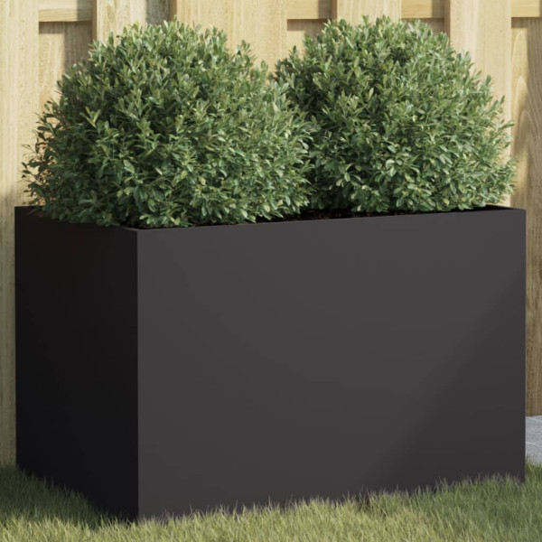 Jardinera de acero laminado en frío negro 62x40x39 cm D