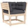8 pcs conjunto lounge de jardim c/ almofadões pinho maciço 3